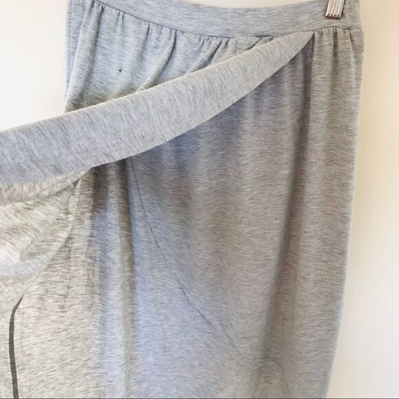 ASOS Light Grey Classic Soft Cotton High-Waisted High-Low Causal Wrap Skirt | 6 - Picture 3 of 8